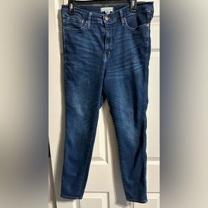MADEWELL 10" HIGH-RISE SKINNY DARK WASH DENIM JEANS WOMENS SIZE 31